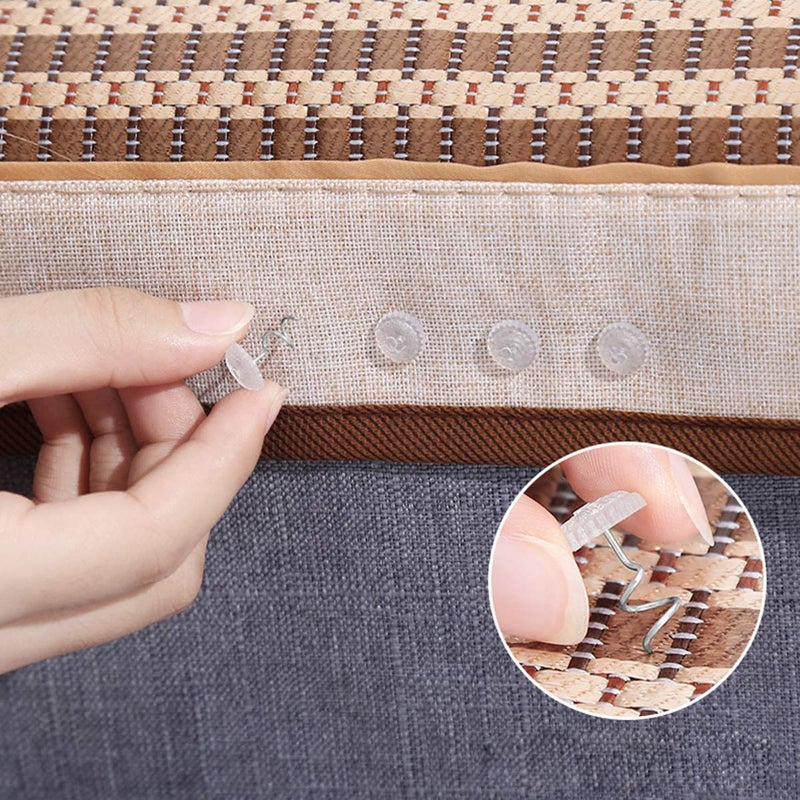 Akstore 60 Pcs Clear Bed Skirt Pins with Twist Pins for Upholstery, Slipcovers and Bedskirts - Image 5